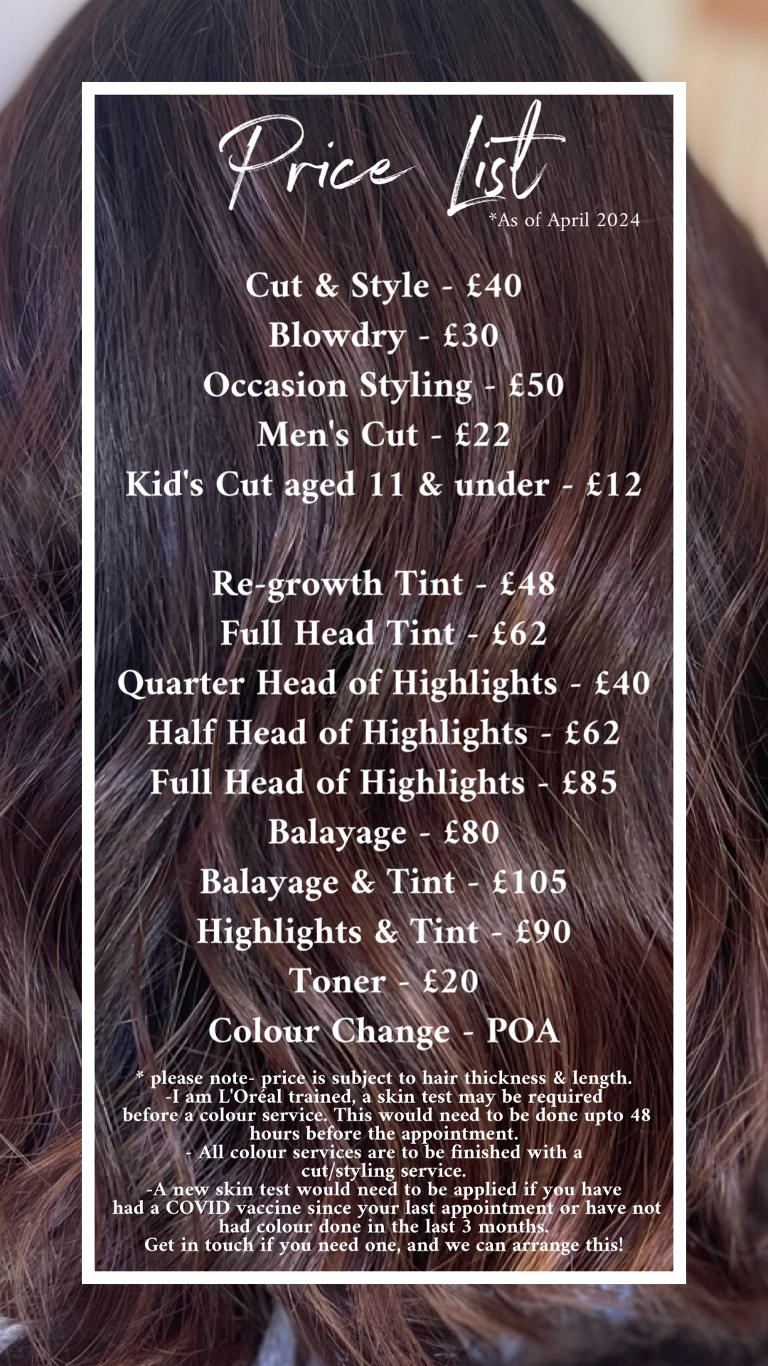 Price list